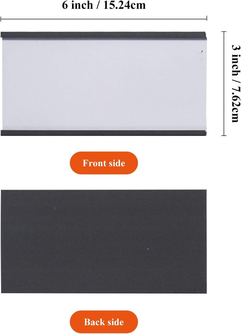 MVISUAL Store Magentic Label Holders 3x6 Inch, Magnetic Labels for Shelving，Magnetic Data Card Holders File Cabinet Labels,Pack of 30 - Image 4